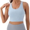 Sports Bras for Women Criss-Cross Back Padded Workout Tank Tops Medium Support Crop Tops for Women - Image 2