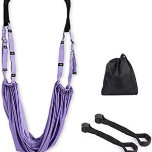 Myuilor Aerial Yoga Swing Set - Yoga Hammock Trapeze Swing - Trapeze Yoga Kit - Flying Yoga Inversion Tool - Antigravity Ceiling Hanging Yoga Sling - Adult Kids Arial Door Yoga Swing