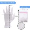 White Cotton Gloves for Sleeping, Cotton Gloves for Dry Hands, Moisturizing Gloves White Gloves with Fourchettes, Eczema Gloves for Overnight Sleeping, Lotion Gloves for Women/Men, 1 Pair - Image 4