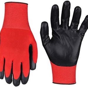 DURASHELT Nitrile Coated Work Gloves, Heavy Duty Nylon Safety Protection