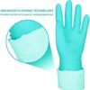 Reusable Kitchen Cleaning Gloves With Latex Free,Cotton Lining, Non- Slip Swirl Grip Gloves for Dishwashing 2 Pairs (Purple+Blue, Large) - Image 4