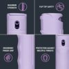 SABRE Pepper Spray and Stun Gun Multi-Range Protection Pack, 25 Bursts, 10-Foot (3 Meter) Range, Ergonomic Finger Grip, Flip Top Safety, Key Ring, Painful 1.60 μC Charge, 120 Lumen Flashlight, Compact - Image 4