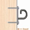 OUUO Wall Mount Workout Anchors for Resistance Bands,Body Weight Straps,Strength Training, Yoga, Home Gym, Physical Therapy Exercise and Closed Loop Bands - Image 3
