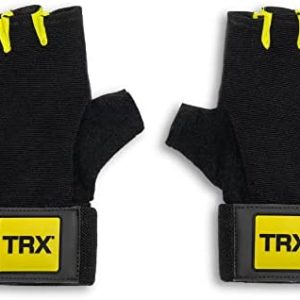 TRX Training Gloves, Fingerless Workout Gloves with Extra Grip, Exercise Gloves