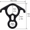 50KN Rescue Figure, 8 Descender Large Bent-Ear Belaying and Rappelling Gear Belay Device Climbing for Rock Climbing Peak Rescue 7075 Aluminum Alloy - Image 6