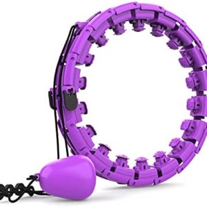 TOMOIN Hula Hoops for Adults Weight Loss,Smart Weighted Hoola Hoops for Adults & Kids Weight Loss, 24 Detachable Knots Non-Falling Smart Hoola Hoops