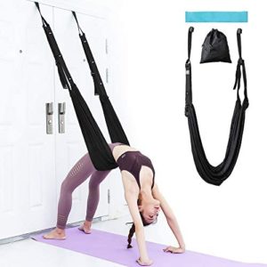 airogym Aerial Yoga Strap, Fitness Strap Band for Waist Trainer Leg Stretching, Door Swing Adjustable Strap - Back Bend, Go Upside-Down for Yoga Practitioner Ballet Dancer Gymnastics Relieve