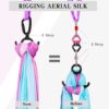 F.Life Aerial Silks Kit 11 Yards for Home Acrobtic Dance Low to Medium Stretch Silky Include Spinner harwdware - Image 3