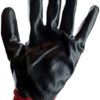 SAFE HANDLER Nitrile Grip Work Gloves | Lightweight, Breathable Lining, Fitted Wrist, Non-Slip Grip, Abrasion Resistant, Red/Black, OSFM, Pack of 12 Pairs (24 gloves) - Image 2