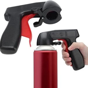 Aesackir 2 Pack Sprayer Machine Full Hand Grip,Instant Aerosol Trigger Handle,Reusable Universal Spray Handle Grip,Full Hand Grip Universal Fit,Spray Can Grip for Spray Paint,Painting(Black+Red)