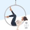 Aohuada Hoop, 770LBS Single Point Circus Aerial Equipment, Aerial Ring Kit with Rigging Carry Bag, Aerial Yoga Equipment, Stainless Hoop Set for Beginners or Professionals(Ring Diameter: 90cm) - Image 4