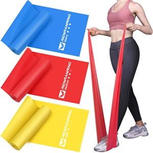 Resistance Bands Set, Exercise Bands for Physical Therapy, Yoga, Pilates, Rehab and Home Workout, Non-Latex Elastic Bands Set of 3…