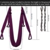 Aerial Yoga Swing Set Yoga Hammock Yoga Swing Strong Anti-Gravity Aerial Yoga Hammock Swing Yoga Swing Sling Inversion Exercises Include 2 Extensions Straps for Indoor Outdoor Home Gym Fitness - Image 4