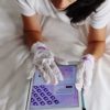 Toi:L Extra Silky Hand Mask 5 Pairs, Moisturizing Gloves for dry hands, Premium Hand spa Treatment, Moisturizing, Whitening, and Repairing for rough & damaged hands(Pearl+Green Caviar) - Image 4