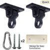 ABUSA Heavy Duty Black Swing Hangers Screws Bolts Included Over 5000 lb Capacity Playground Porch Yoga Seat Trapeze Wooden Sets Indoor Outdoor 2 Pack - Image 3