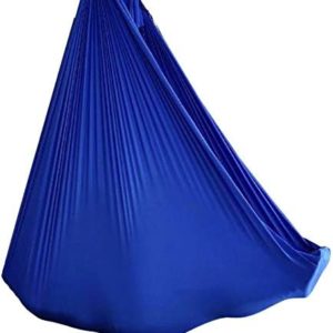 wellsem Deluxe L:5.5 Yards W:3 Yard Pilates Yoga Flying Swing Aerial Yoga Hammock Silk Fabric for Yoga Bodybuilding(5mx2.8m)