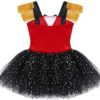 Moggemol Kids Girls Ringmaster Circus Show Tassel Bowknot Tutu Dress with Steampunk Hat Festival Dancewear - Image 4