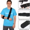 SupreGear Arm Sling, Adjustable Lightweight Comfortable Shoulder Immobilizer Arm Sling Breathable Medical Shoulder Support for Injured Arm Hand Elbow, 71 inch / 180cm (Black) - Image 3