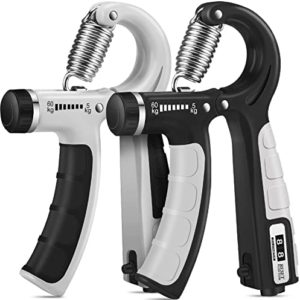 Hand Grip Strengthener - 2 Pack Counting Grip Strength Trainer - Adjustable Hand Exerciser for Muscle Building, Hand Therapy and Recovery - Relieve Pain for Arthritis, Carpal Tunnel