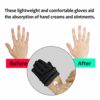 MIG4U Moisturizing Beauty Gloves Touch Screen Overnight Sleeping Glove Large for Men SPA, Dry Hands, Nighttime Lotion, UV Protection, Cosmetic Treatment, XL Black 1 Pairs - Image 4