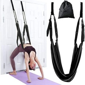Xemz Yoga Fitness Stretching Strap, Adjustable Leg Stretcher Back Bend Assist Trainer, Improve Leg Waist Back Flexibility Home Gym Equipment for Rehab Pilates Ballet Cheerleading Splits Gymnastics