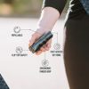 SABRE Smart Pepper Spray, Free Text Alerts and Continuous Location Tracking in Emergencies, Optional Professional Monitoring, 25 Bursts, Refill Canister Available, Rechargeable, Finger Grip, Key Ring - Image 2