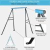 A-Frame Swing Stand Heavy Duty Metal Swing Frame Outdoor Hold up to 440lbs Fits for Most Swings,Saucer Swing Yoga Swing Stand, Sky Blue, 73 inches - Image 4