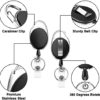 4 Pack Retractable Badge Reel with Carabiner Reel Clip Key Ring Heavy Duty Colorful Key Chain - Image 4