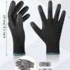 48 Pairs Ultra Thin Safety Work Gloves for Men and Women PU Coated Work Gloves Bulk Seamless Knit Gloves Garden Gloves Non Slip Grip Working Gloves for Workers, Gardeners, Drivers - Image 2