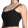 Aoxjox Women's Workout Sports Bras Fitness Padded Backless Yoga Crop Tank Top Twist Back Cami - Image 4