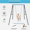 A-Frame Swing Stand Heavy Duty Metal Swing Frame Outdoor Hold up to 440lbs Fits for Most Swings,Saucer Swing Yoga Swing Stand, Sky Blue, 73 inches - Image 3