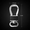 Teskyer 4 Pack Metal Carabiner Keychain Key Clip Hook, Key Rings Key Chain Ring Holder Organizer for Car Key Finder - Image 2