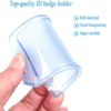 Teskyer 2 Pack Heavy Duty Retractable Badge Holders with Carabiner Reel Clip and Extra Thick Clear Name Tag ID Card Holders, Horizontal - Image 3
