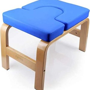 BIG.TREE Yoga Fitness Exercise Headstand Bench Wood and PU Pad Steady Inversion Chair for ShoulderStand&Handstand Family Gym Exercis