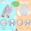 White Cotton Gloves for Sleeping, Cotton Gloves for Dry Hands, Moisturizing Gloves White Gloves with Fourchettes, Eczema Gloves for Overnight Sleeping, Lotion Gloves for Women/Men, 1 Pair - Image 2