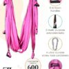 ZEAL'N LIFE Aerial Yoga Swing Set, Complete Kit, Premium Quality Safe and Secure Antigravity Yoga Hammock Sling Inversion Tool Acrobat Flying Sling Set for Indoor and Outdoor - Image 5