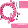 FORVEES Smart Weighted Hula Hoop for Adults Weight Loss with Counter – Effective Waist Trainer for Plus Size Adults 52in – 24+3 Detachable Knots Infinity Hoop – 2 in 1 Massage Exercise Equipment - Image 4