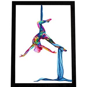 The silky lady"aerial silks yoga" art print.