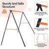 ZENY Swing Stand Frame Heavy Duty A-Frame Swing Set for Kids Adults Outdoor Backyard Play Fun Weight Capacity 440lbs - Image 4
