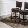 Ball & Cast Swivel Counter Height Barstool 24 Inch Seat Height Cappuccino Set of 2 - Image 8