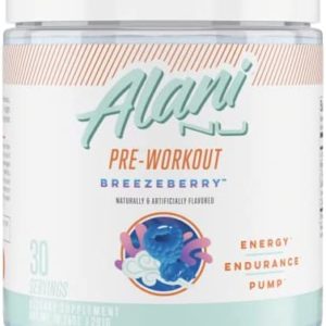 Alani Nu Pre-Workout Supplement Powder for Energy, Endurance, and Pump, Breezeberry, 30 Servings