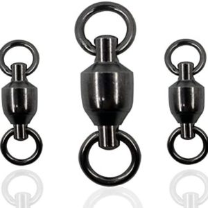 Ball Bearing Swivels Fishing, 25pcs Barrel Swivels Fishing Tackle Stainless Steel Welding Rings High Strength Saltwater Fishing Swivels Connectors
