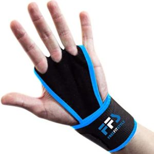 Weightlifting Hand Grips, Workout Gloves w. Wrist Wraps and Leather Grip, Non-Slip Protection, Suits Men & Women