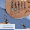 Beoccudo Fishing Swivels Snap Swivels 210pcs Barrel Swivels with Snaps, Fishing Swivels Saltwater Freshwater Snap Connector - Image 3