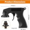 3 Pieces Can Spray Handle Instant Aerosol Trigger Handle Sprayer Machine Full Hand Grip Spray Can Trigger Handle with Full Grip ​Trigger Locking Collar for Painting - Image 2