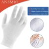 ANSMIO 3 Pairs Cotton Gloves, White Gloves for Dry Hands, Cotton Gloves for Eczema, Moisturizing Night Gloves, White Gloves 100% Cotton, Size M (3 Pairs) - Image 5