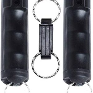 VEXOR Pepper Spray Gel—Police Strength—Flip-Top & Finger Grip—Quick Release Key Ring—20+ Shots—10-12 Ft. Range—5 Colors