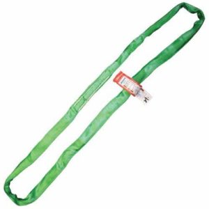Green Endless Polyester Round Sling | 5,300 lb. Vertical Capacity | 4,200 lb. Choker | 10,600 lb. Basket | 1-1/2" Width at Load | Hanes Supply (HSI) Heavy Duty Sling for Rigging and Towing