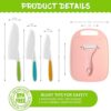 Kids Knifes Set,Nylon Knives Safe Baking Cutting Cooking Children's Beginners Cut Fruits Salad Veggies CakeFun Firm Grip Serrated Edges Friendly Childrens Knife With Cutting Board Peeler 5Pack (pink) - Image 2