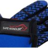 SAFE HANDLER Super Grip Gloves | Textured Grip Palm, Non-Slip Texture, Hook & Loop Wrist Strap, BLACK/BLUE, L/XL, 1 pair (2 gloves) - Image 5
